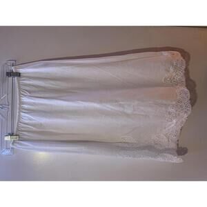 Christian Dior White Lace Hem Skirt